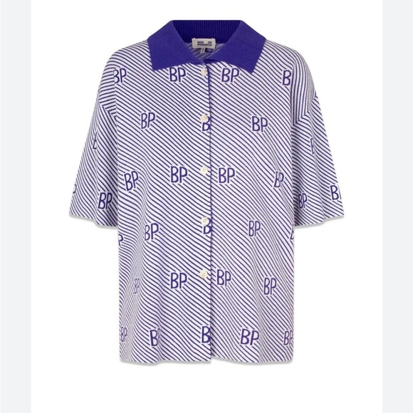 Baum und Pferdgarten Tops - Baum und Pferdgarten CIPO‎ Purple Striped Shirt women’s S